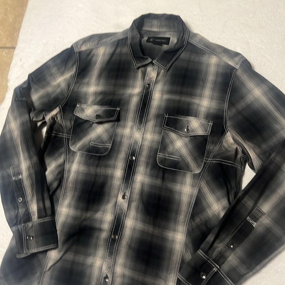 ⭐️ 2 for $15 INC plaid long sleeve button down casual or dress shirt - Picture 2 of 7